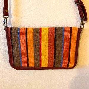 Unbranded Multi Card Slot Flat Fold Over Envelope Crossbody Bag